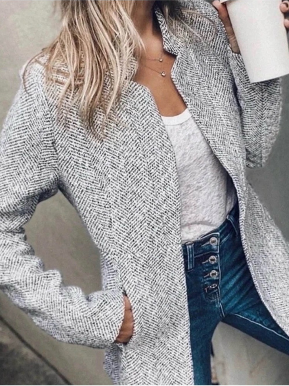 Vici Herringbone Coat